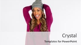  Presentation with elementary school african american female career - PPT layouts consisting of minority athlete - gorgeous african american model posing background and a white colored foreground