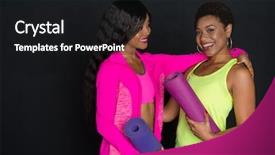  Presentation with african american women - Cool new slides with minority athlete - group of two african american backdrop and a black colored foreground