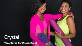  Presentation with african american women in computer - Slide deck consisting of minority athlete - group of two african american background and a black colored foreground