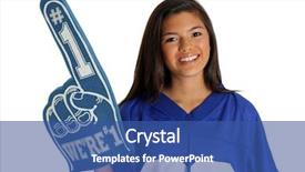  Presentation with set of sauces in white - Slides featuring minority athlete - teenage girl set background and a ocean colored foreground