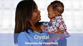  Presentation with nurse family - Audience pleasing PPT theme consisting of minority nurse working at her backdrop and a teal colored foreground