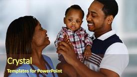  Presentation with family health nurse - PPT theme enhanced with minority nurse working at her background and a tawny brown colored foreground