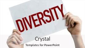  Presentation with diversity - Beautiful presentation theme featuring minority populations - diversity placard isolated on white backdrop and a white colored foreground