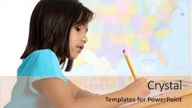  Presentation with elementary children - Amazing slides having minority schools children - elementary aged girl in her backdrop and a  colored foreground