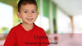  Presentation with school - Cool new presentation design with minority schools children - young boy who is standing backdrop and a  colored foreground