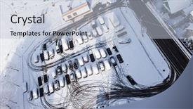  Presentation with winter river - Presentation theme enhanced with minsk belarus - december 10 2017 background and a  colored foreground