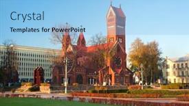  Presentation with saint - Audience pleasing theme consisting of saint simon and helena backdrop and a light blue colored foreground