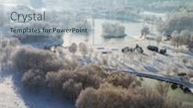  Presentation with winter river - Presentation design having minsk belarus - december 10 2017 urban winter views of minsk from the high floor view of the river svisloch background and a light blue colored foreground