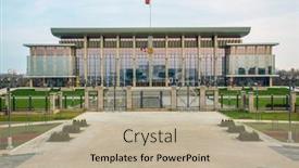  Presentation with events - Presentation with minsk-belarus-november-1-palace background and a mint green colored foreground