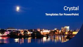  Presentation with night - PPT layouts with minsk historical center at night background and a  colored foreground