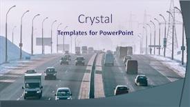  Presentation with winter road and branch - PPT theme consisting of minsk-ring-road-in-winter background and a sky blue colored foreground