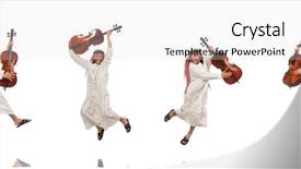  Presentation with musical instrument - Presentation theme consisting of minstrel - arab man playing musical instrument background and a lemonade colored foreground