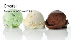  Presentation with vanilla - Colorful slides enhanced with mint and chocolate ice cream backdrop and a white colored foreground