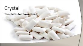  Presentation with chewing gum - PPT theme with chewing gum on white background background and a white colored foreground