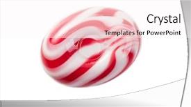  Presentation with red - PPT layouts enhanced with hard candy - red white bonbon on white background and a white colored foreground