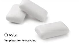  Presentation with chewing gum - Slides featuring pieces of white chewing gum background and a white colored foreground