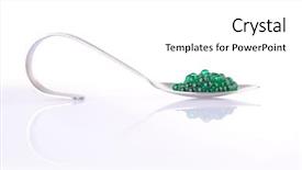  Presentation with caviar - Presentation theme with mint caviar gastronomy molecular background and a white colored foreground