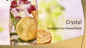  Presentation with alcohol - Cool new PPT theme with two hundred eighty nine cocktail backdrop and a yellow colored foreground