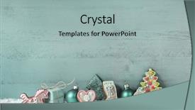  Presentation with turquoise - Slide deck with mint green - shabby chic christmas decoration background and a light blue colored foreground