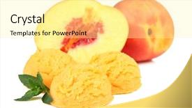  Presentation with cream - Presentation design consisting of mint peach - delicious ice cream isolated background and a blonde colored foreground