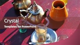  Presentation with mint - Colorful presentation theme enhanced with maroc - mint tea backdrop and a tawny brown colored foreground