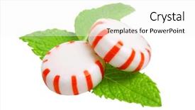  Presentation with peppermint - Colorful presentation design enhanced with minti green - peppermint candies and mint leaves backdrop and a white colored foreground