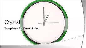  Presentation with minute - Slide deck with one minute - clock showing 1 o'clock isolated background and a pink colored foreground