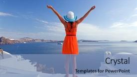  Presentation with sun life insurance - Beautiful PPT theme featuring holding glass with red wine backdrop and a coral colored foreground