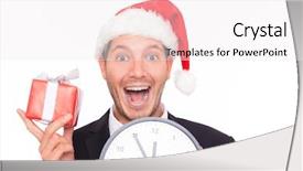  Presentation with last - PPT layouts consisting of minute - last time for christmas offer background and a sky blue colored foreground