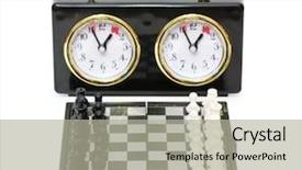  Presentation with minute - Cool new PPT layouts with minute win - chess timer and chess board backdrop and a mint green colored foreground