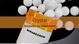  Presentation with yellow medical - PPT layouts enhanced with mirabegron-rx-medical-pills background and a gold colored foreground