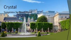  Presentation with salzburg - Presentation enhanced with mirabell garden salzburg austria 2009 background and a  colored foreground