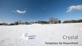  Presentation with miracle - Cool new PPT theme with miracle-by-nature-snow-balls backdrop and a light gray colored foreground