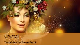  Presentation with miracle - PPT layouts enhanced with miracle in her hand fairy background and a gold colored foreground