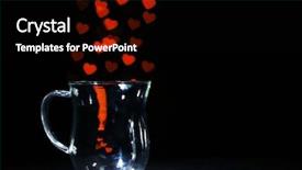  Presentation with miracle - PPT theme having miracle-of-love-from-glass background and a black colored foreground