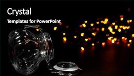  Presentation with miracle - Cool new PPT layouts with miracle of love from glass jar on black background backdrop and a black colored foreground