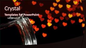  Presentation with miracle - PPT theme with miracle of love from glass jar on black background background and a wine colored foreground