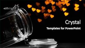 Presentation with miracle - Slide deck having miracle of love from glass jar on black background background and a black colored foreground