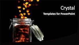  Presentation with miracle - Presentation theme enhanced with miracle of love from glass jar on black background background and a black colored foreground