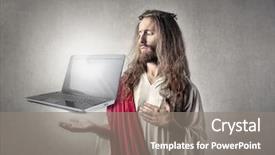  Presentation with miracles jesus - Beautiful PPT theme featuring god miracles - jesus' ideas backdrop and a gray colored foreground