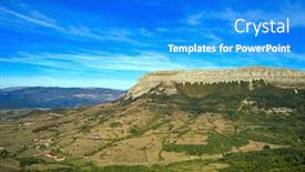  Presentation with journey - Presentation design featuring mirador-de-lizarraga-warm-autumn background and a cobalt blue colored foreground