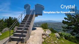  Presentation with spain - Colorful slide set enhanced with mirador del fitu viewpoint fito backdrop and a  colored foreground