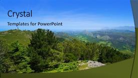  Presentation with garita del diablo - Slides having mirador del fitu viewpoint fito background and a  colored foreground