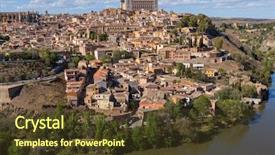  Presentation with history - Presentation enhanced with mirador del valle spain background and a tawny brown colored foreground