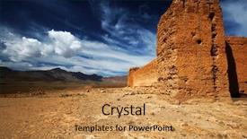  Presentation with mountains - Presentation having mirage - moroccan kasbah in middle atlas background and a  colored foreground