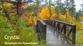  Presentation with bridge - Cool new PPT layouts with mirage - walking bridge near mammoth lakes backdrop and a tawny brown colored foreground