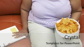  Presentation with english magazine - Audience pleasing theme consisting of mirage - woman sitting on couch backdrop and a light gray colored foreground