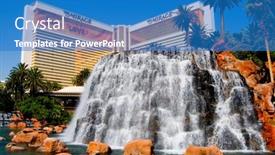  Presentation with mirage - PPT theme enhanced with mirage-casino-hotel-in-las background and a teal colored foreground