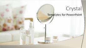 Presentation with cosmetics - Amazing slide set having mirror and cosmetics backdrop and a white colored foreground