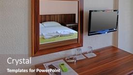  Presentation with mirror - Colorful presentation design enhanced with mirror-and-wooden-commode backdrop and a  colored foreground